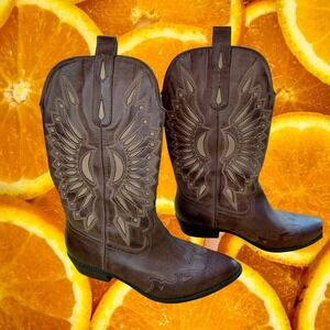 Coconuts by‎ Matisse Bandera Brown Western Cowboy Boots Embroidered Mens 9M